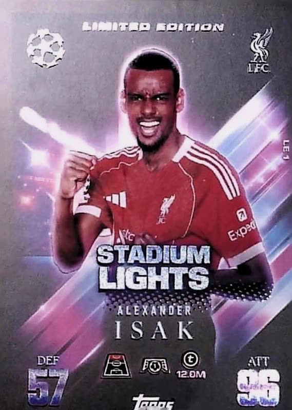 Alexander Isak Stadium Lights Limited Edition LE 1